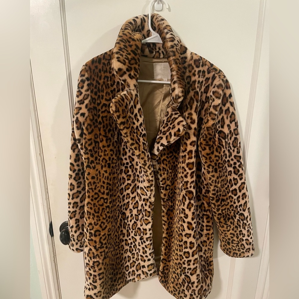 Vera & Lucy faux cheetah fur jacket
